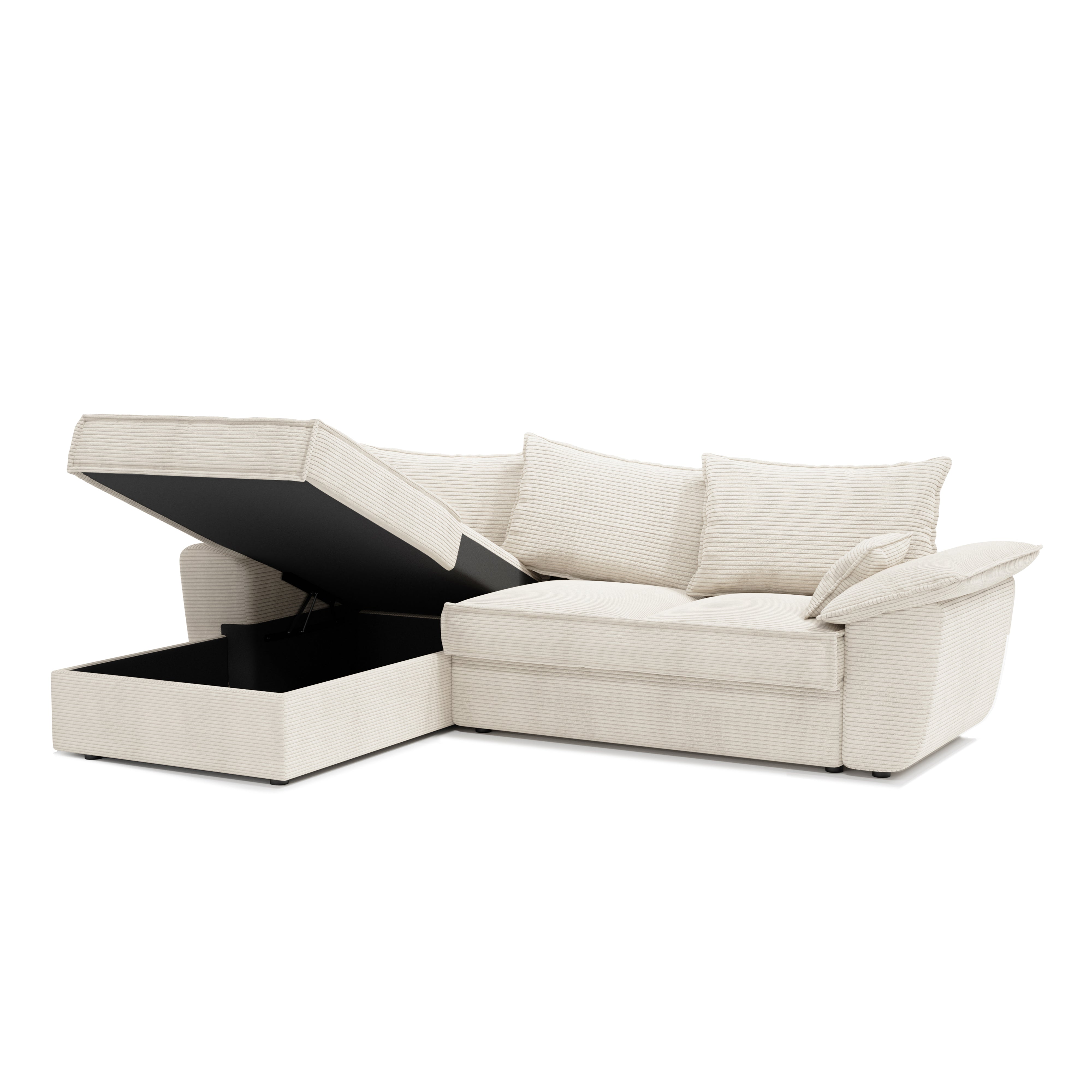 Sia Home Sasha canapé convertible angle gauche crème