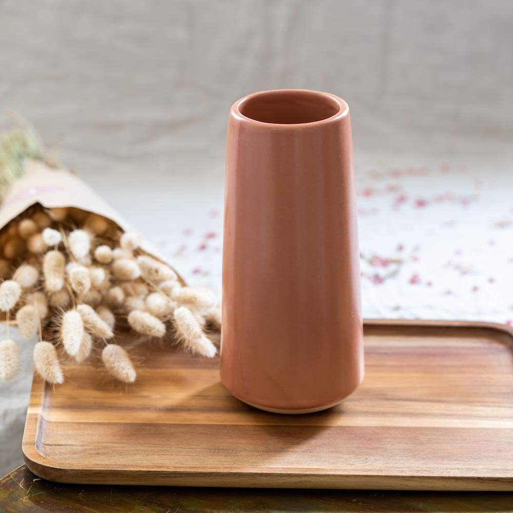 Flowrette Goberlote vase grès pêche taille M