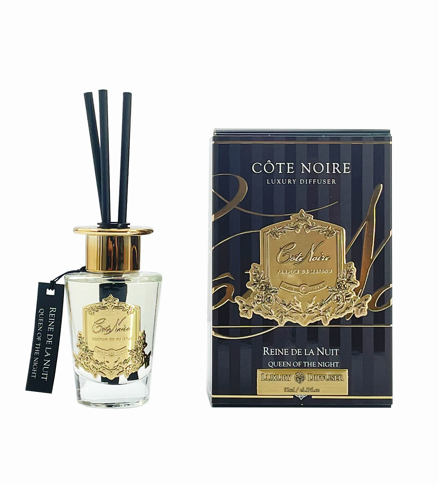 Côte Noire Queen of the Night diffuseur parfum 90 ml doré