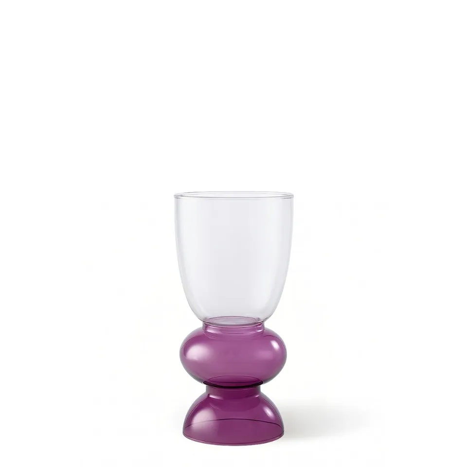 Sia Home Sunrise vase verre violet transparent 22 cm