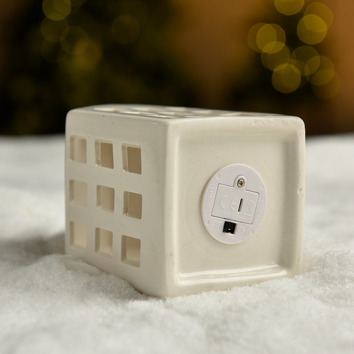 Sia Home Chalets Noël 11 cm figurine blanc doré