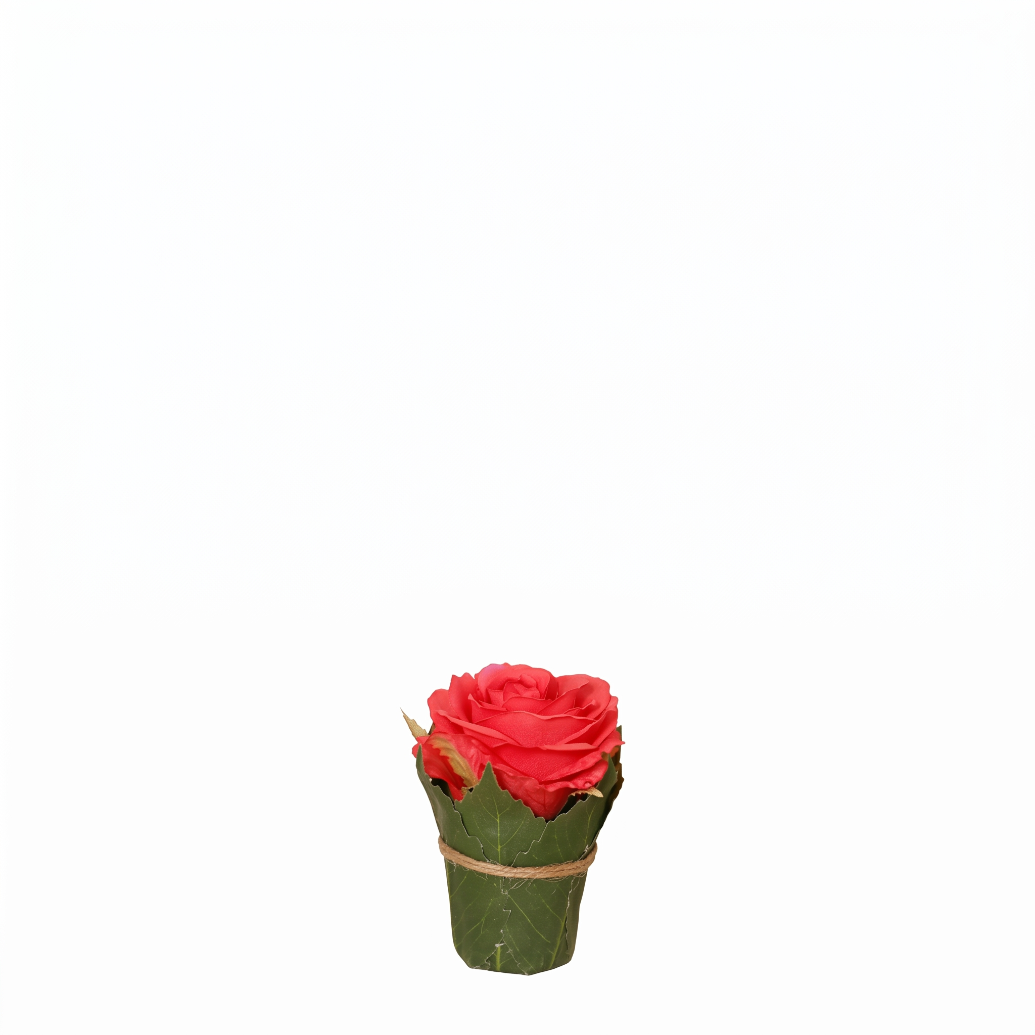 Sia Home Rose composition florale artificielle 9 cm corail