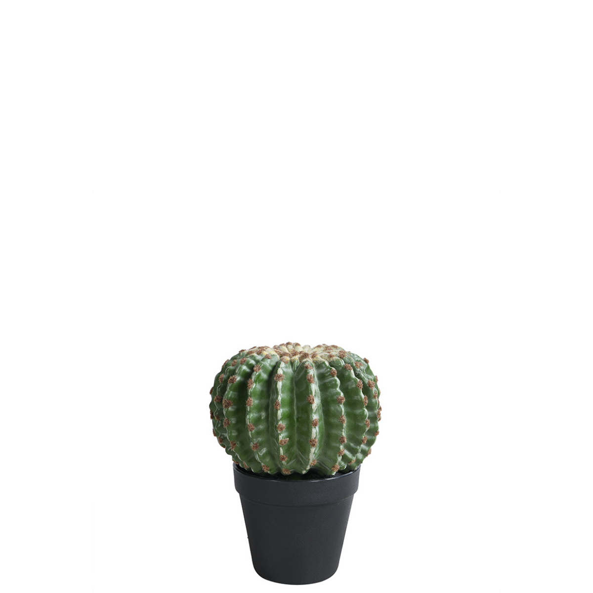 Sia Home Cactus Rond 22 cm plante artificielle verte en pot
