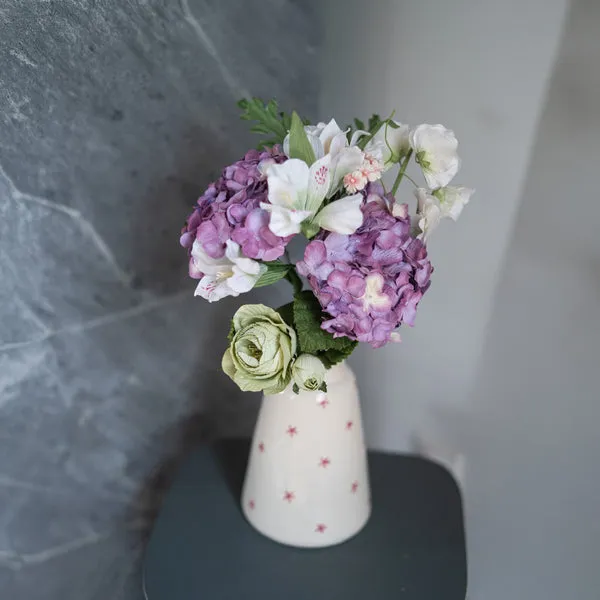 Flowrette Rodin bouquet fleurs en papier mauve