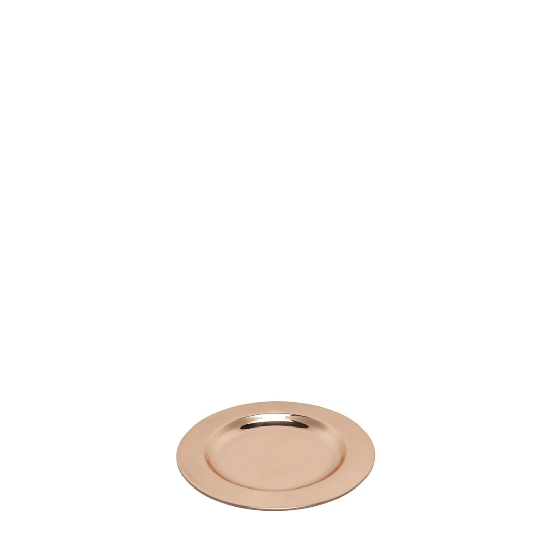 Sia Home plateau décoratif rond cuivre 14,5 cm acier