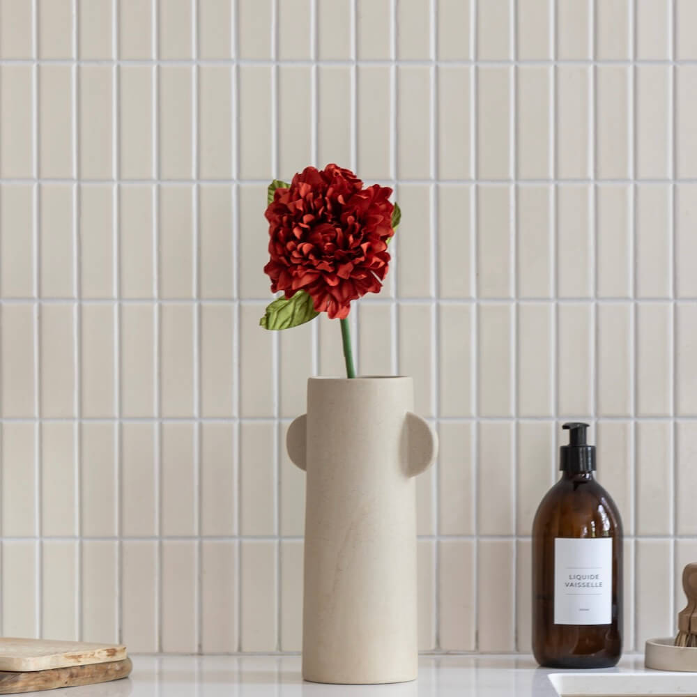 Flowrette Fleurs en papier Dahlia fleur papier rouge foncé x1