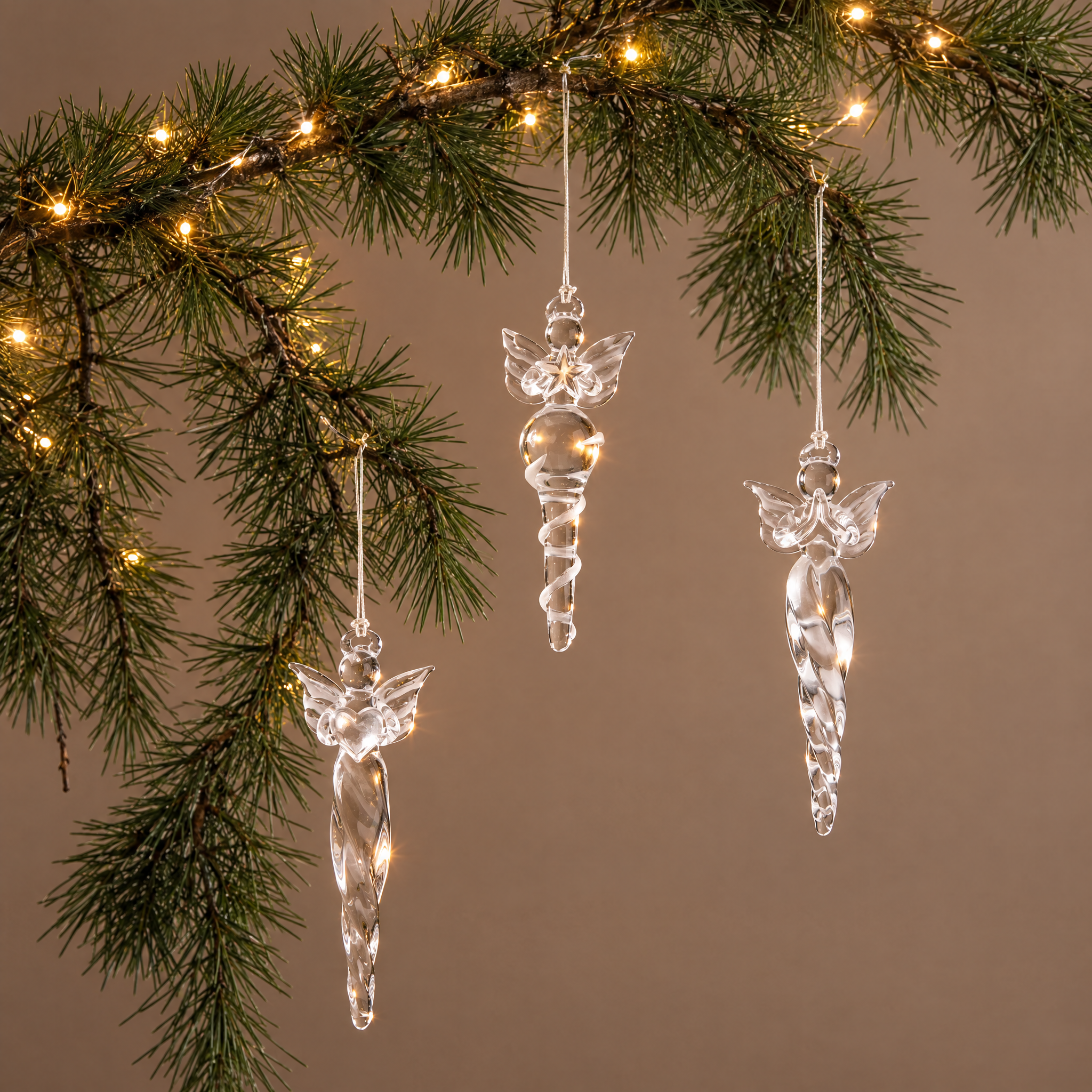 Sia Home Anges suspension Noël transparent 9 cm x3