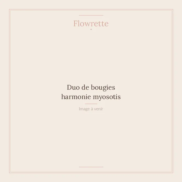 Flowrette Harmonie duo bougies myosotis grès