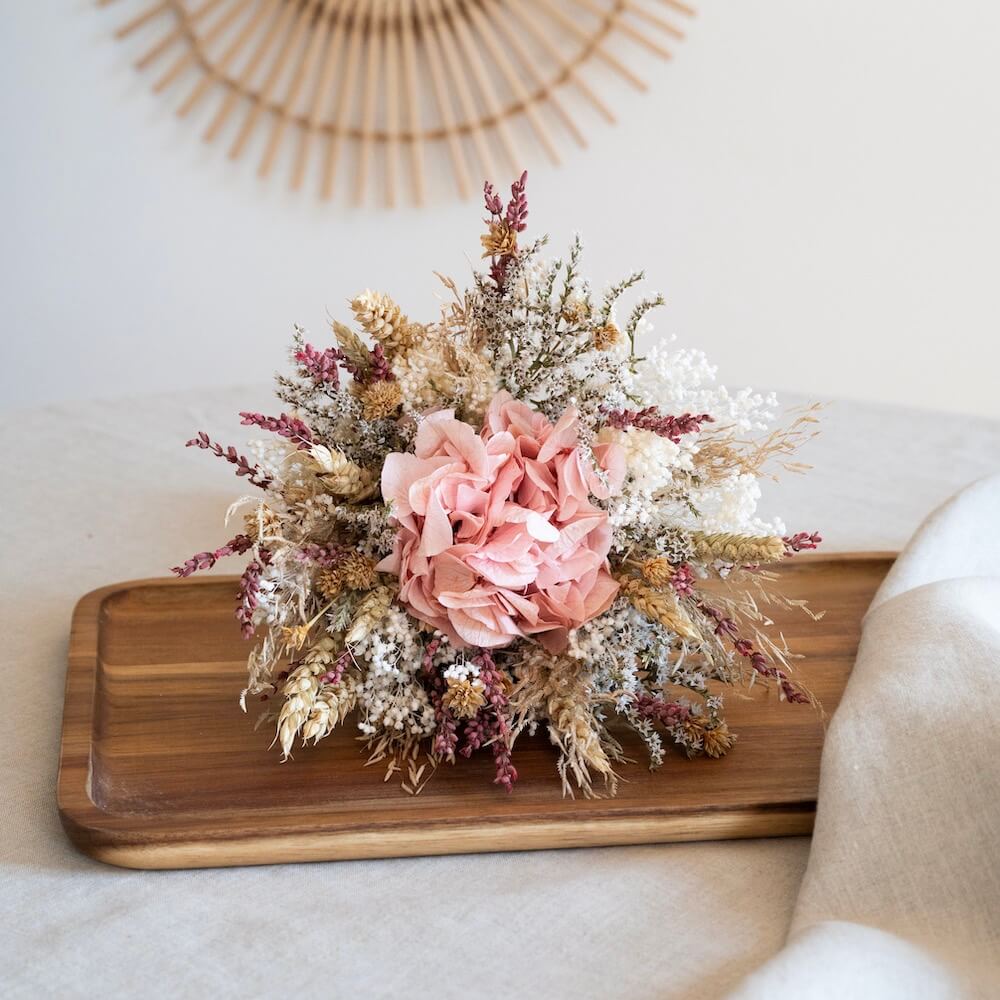 Flowrette Eloi bouquet fleurs séchées rose taille M