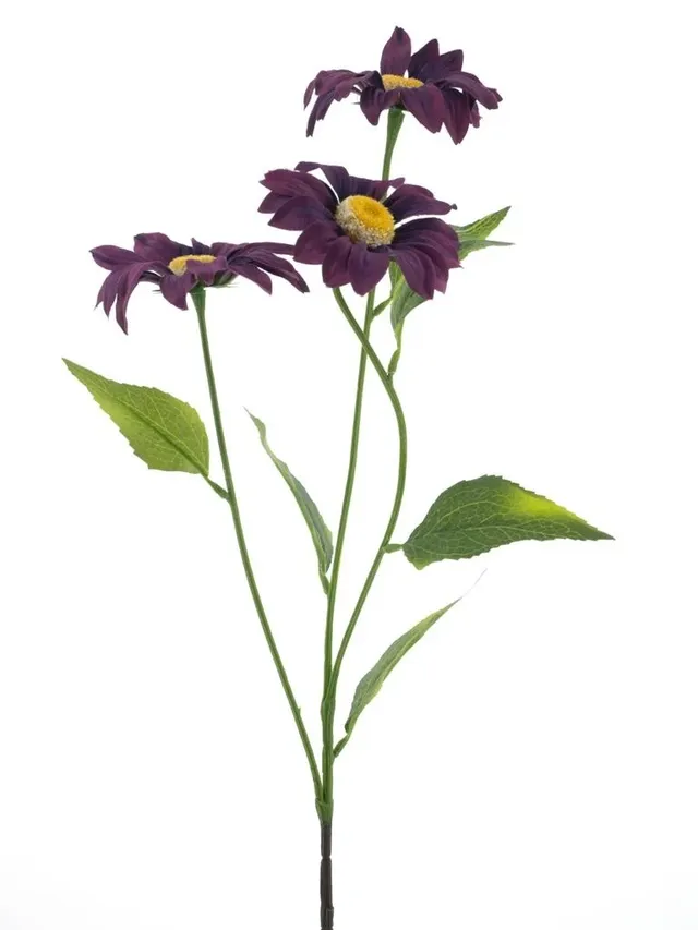 Feuillazur Rungis Marguerite fleur artificielle 76 cm violet