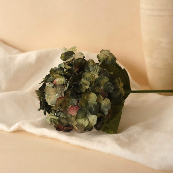 Flowrette Hortensia fleur en papier naturel fait main x1