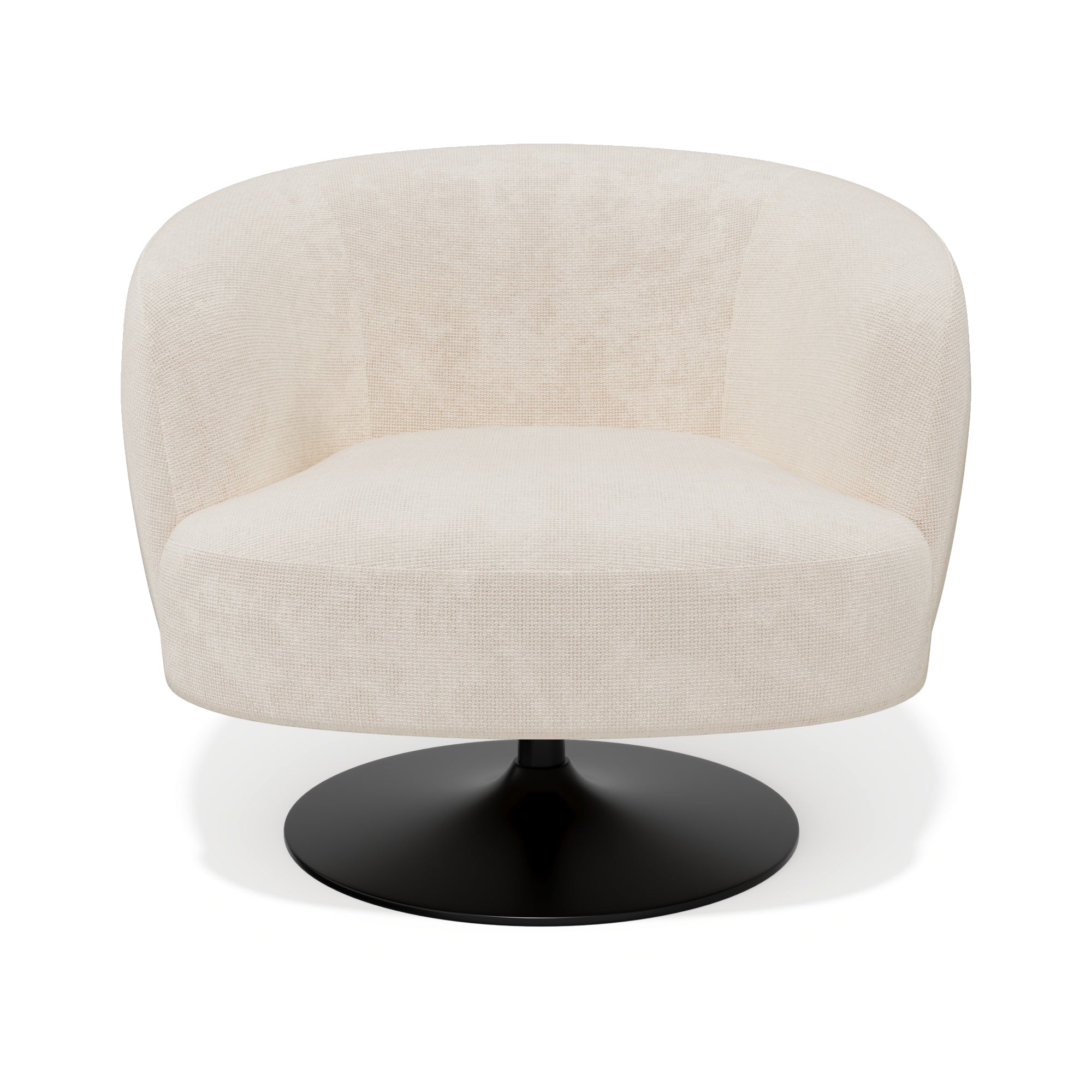 Sia Home Fauteuil Oska pivotant crème assise enveloppante
