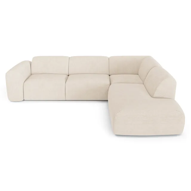 Sia Home Myra grand canapé angle droit crème méridienne