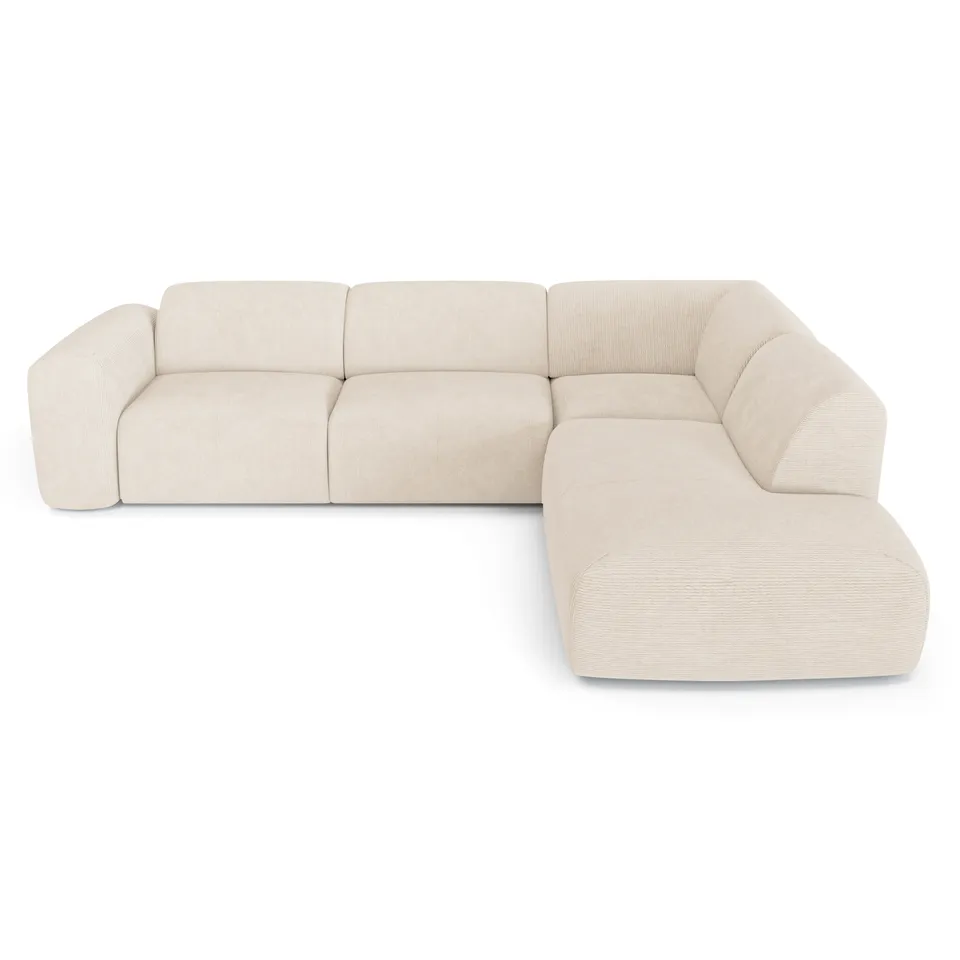 Sia Home Myra grand canapé angle droit crème méridienne