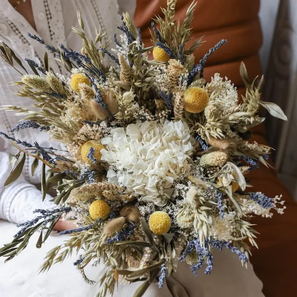 Flowrette Gautier bouquet fleurs séchées jauneLavande