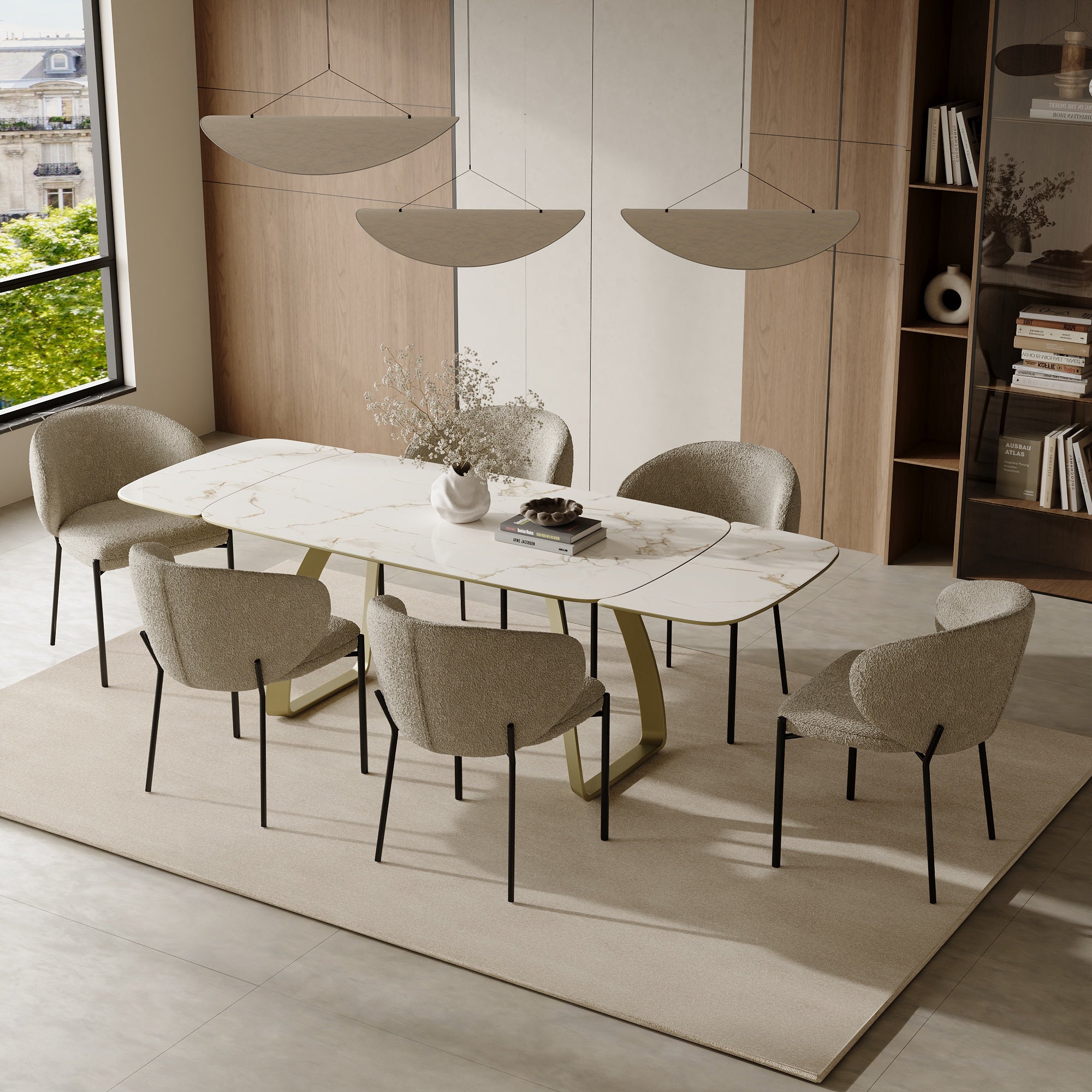 Sia Home Dahlia table à manger extensible