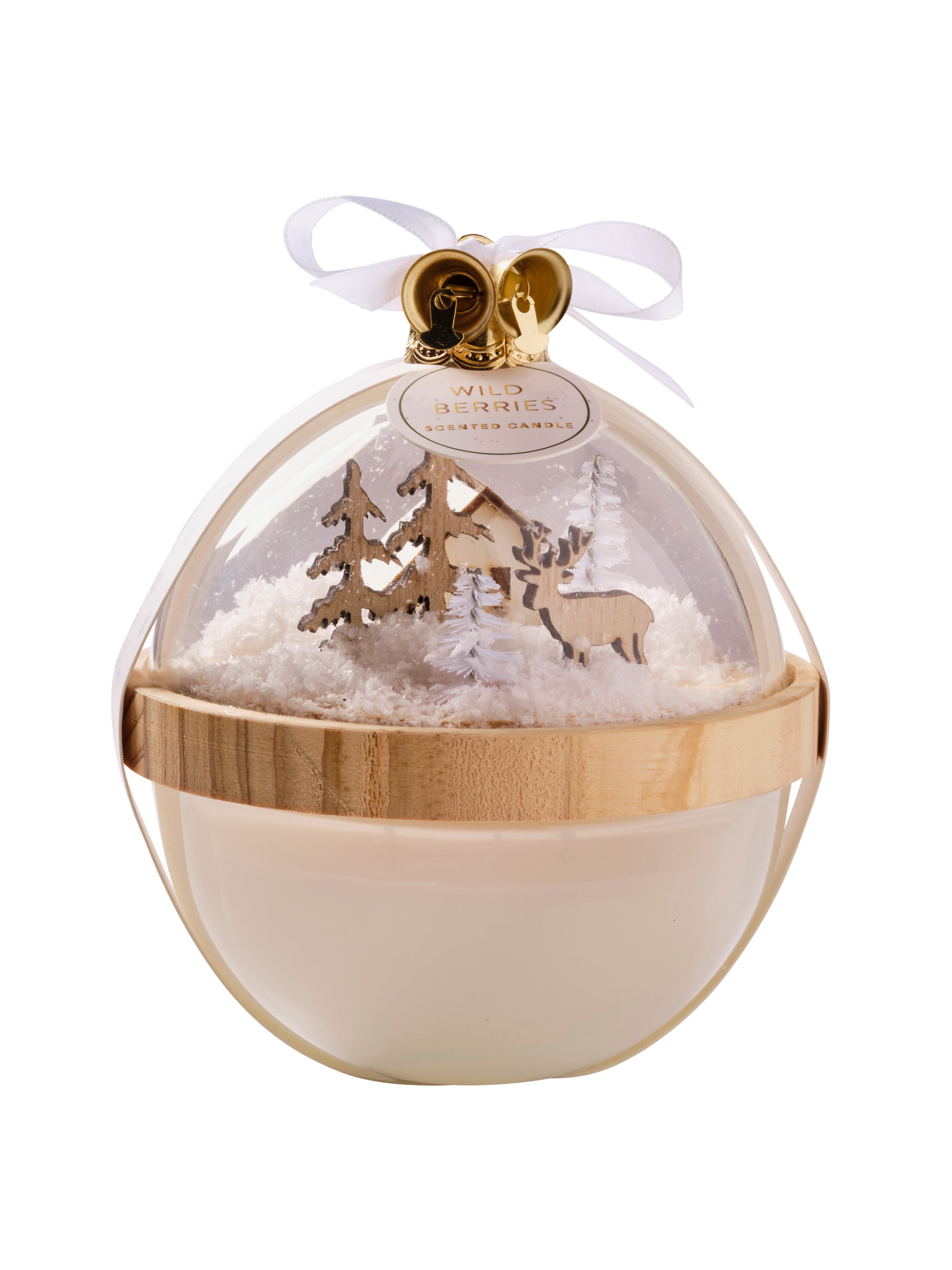Feuillazur Rungis Bougie boule de Noël bougie blanc