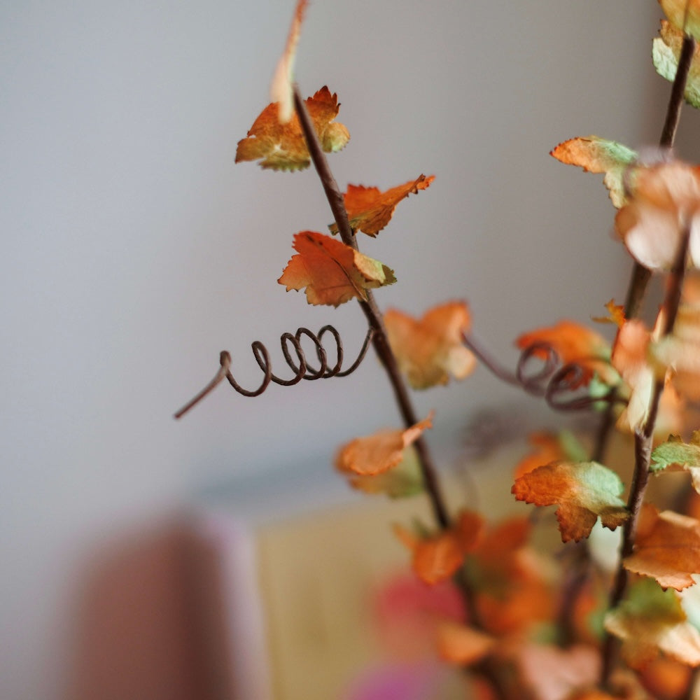Flowrette Fleurs en papier Érable fleur papier orange x1 à l'unité