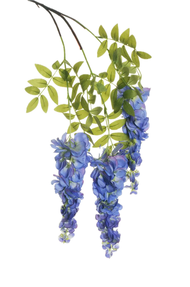 Feuillazur Rungis Glycine sur piquet fleur artificielle violet 108cm