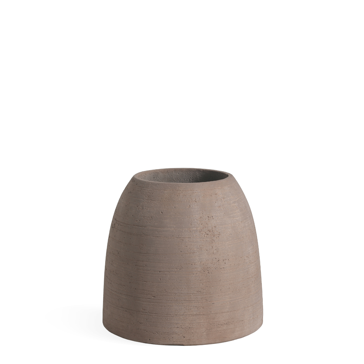 Sia Home Cache-pots Zen arrondi cache-pot marron 45 cm fibre ciment