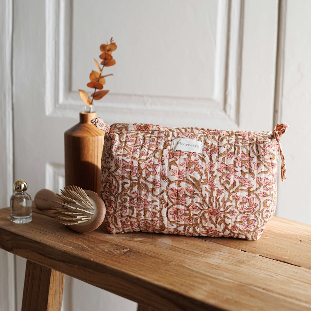 Flowrette Kausani trousse de toilette coton jaune taille M
