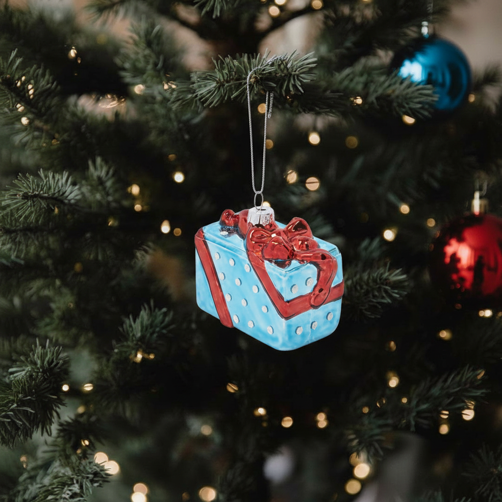 Sia Home Pop cadeau suspension sapin bleu 12 cm