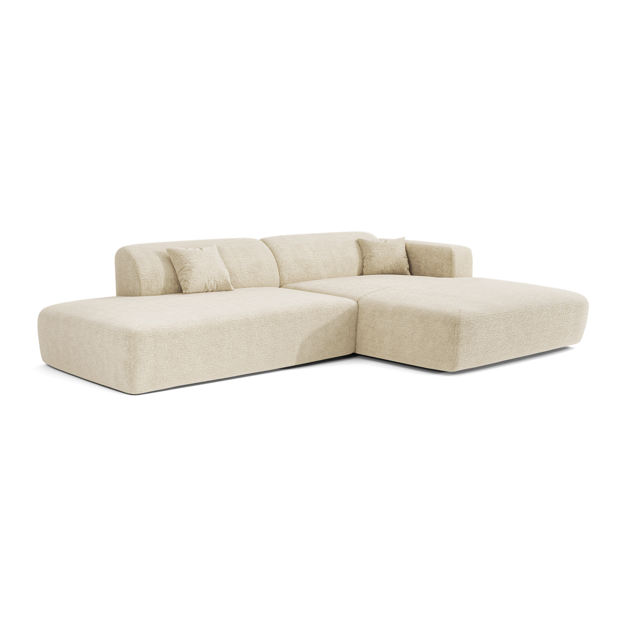 Sia Home Myra Canapé angle droit ouvert crème