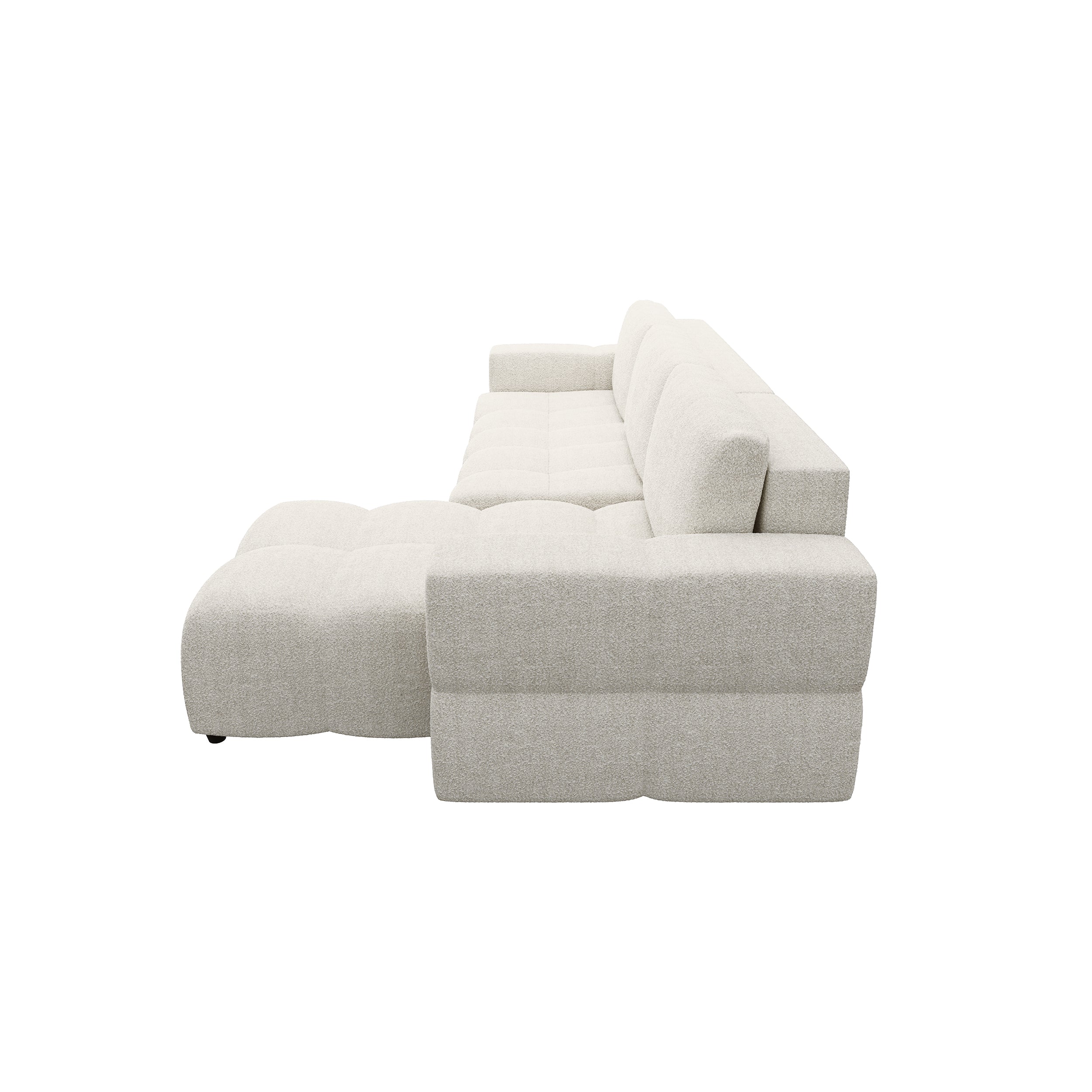 Sia Home Gabriel Canapé Angle Droit Convertible Crème