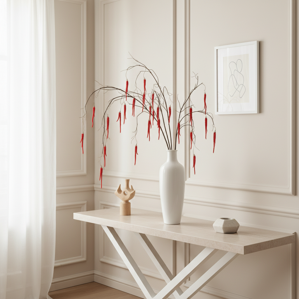 Sia Home Amarante Tombante feuillage artificiel marron 139 cm