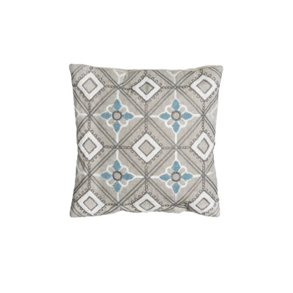 Sia Home Coat housse de coussin beige 40x40 motif géométrique