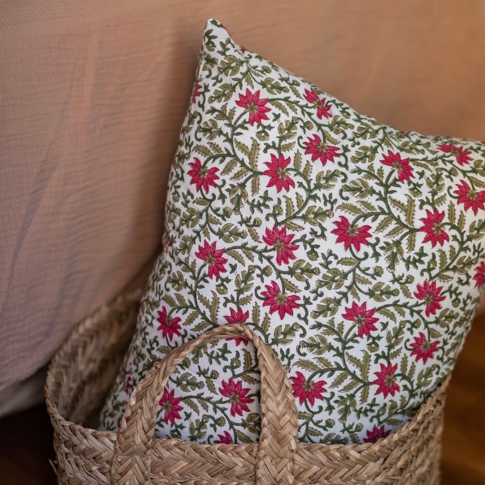Flowrette Décoration Bally housse de coussin block print