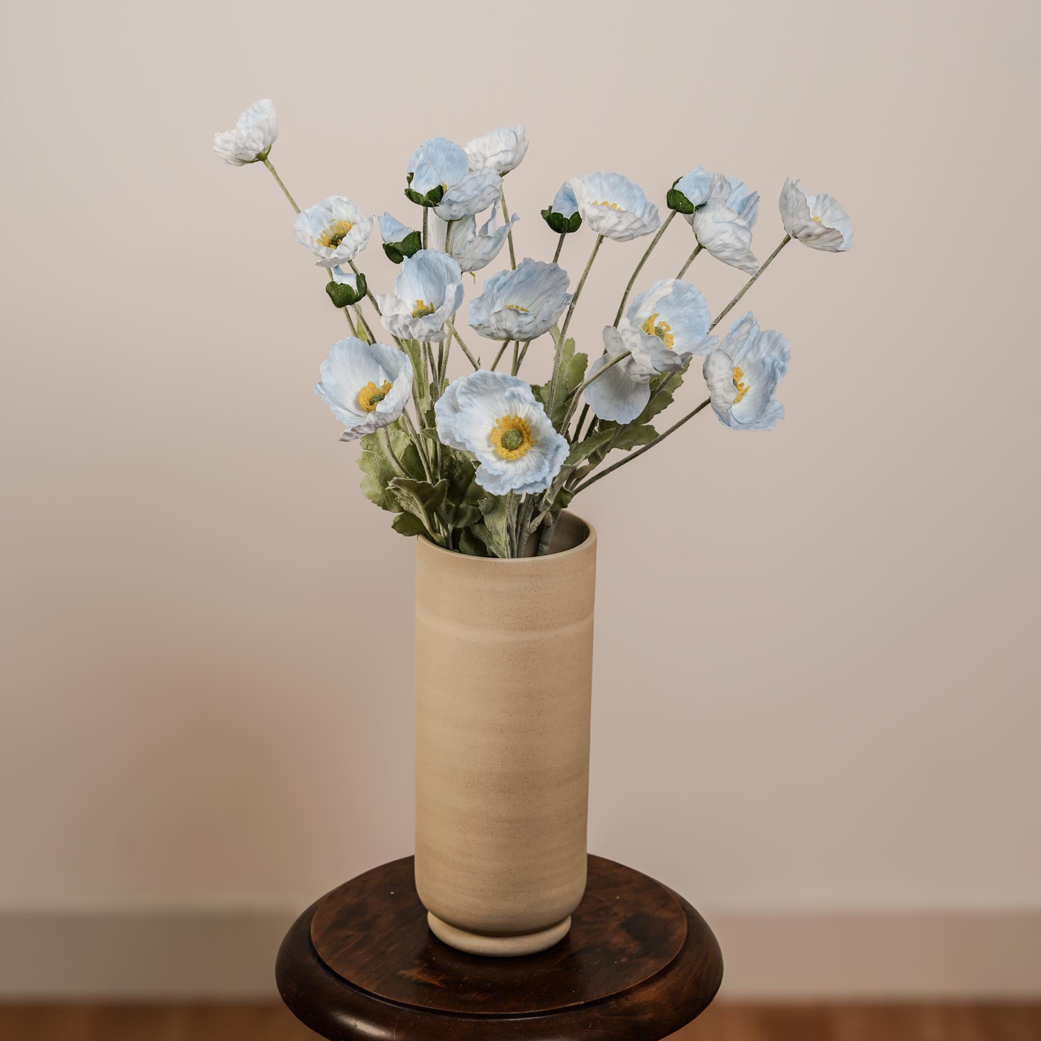 Flowrette Pavot fleur artificielle bleu ciel x1 sans entretien