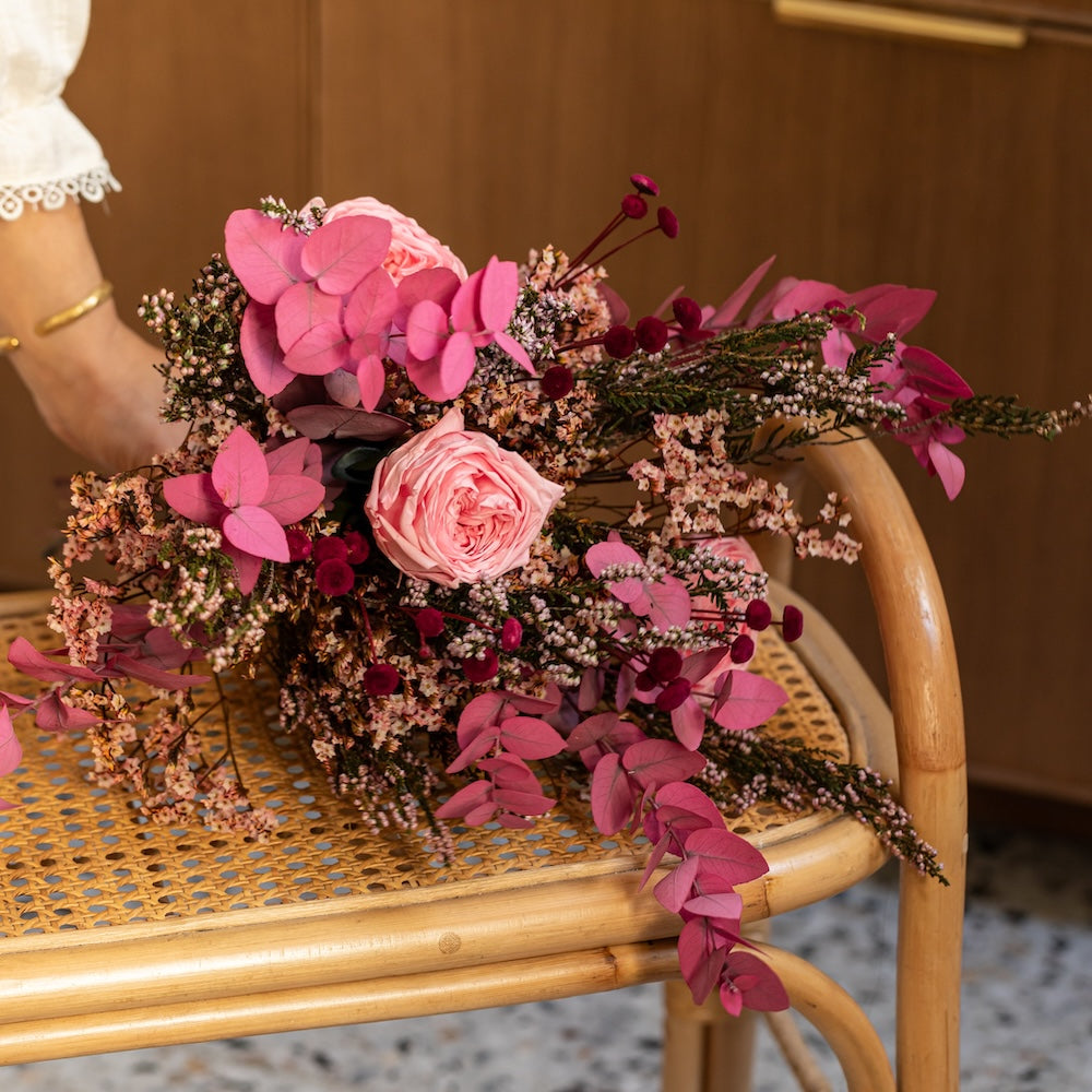 Flowrette Batignolles bouquet stabilisé roses éternel