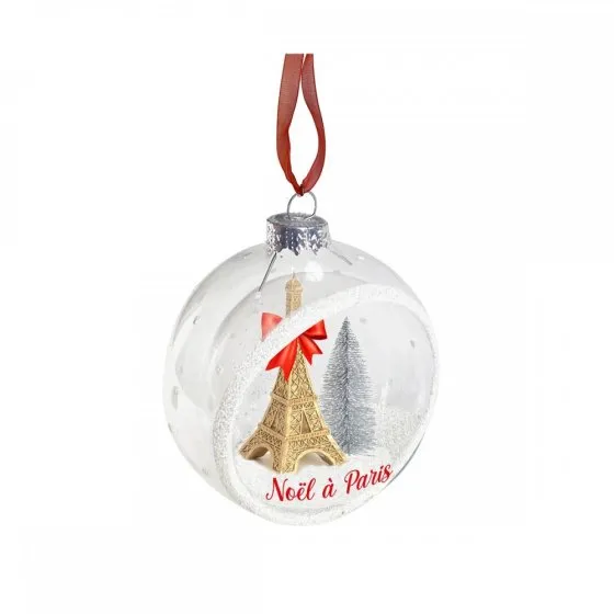 Feuillazur Rungis Demi Boule Verre Noël ornement sapin