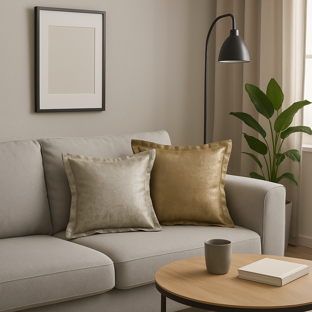 Sia Home Seven housse coussin 40x40 cm doré