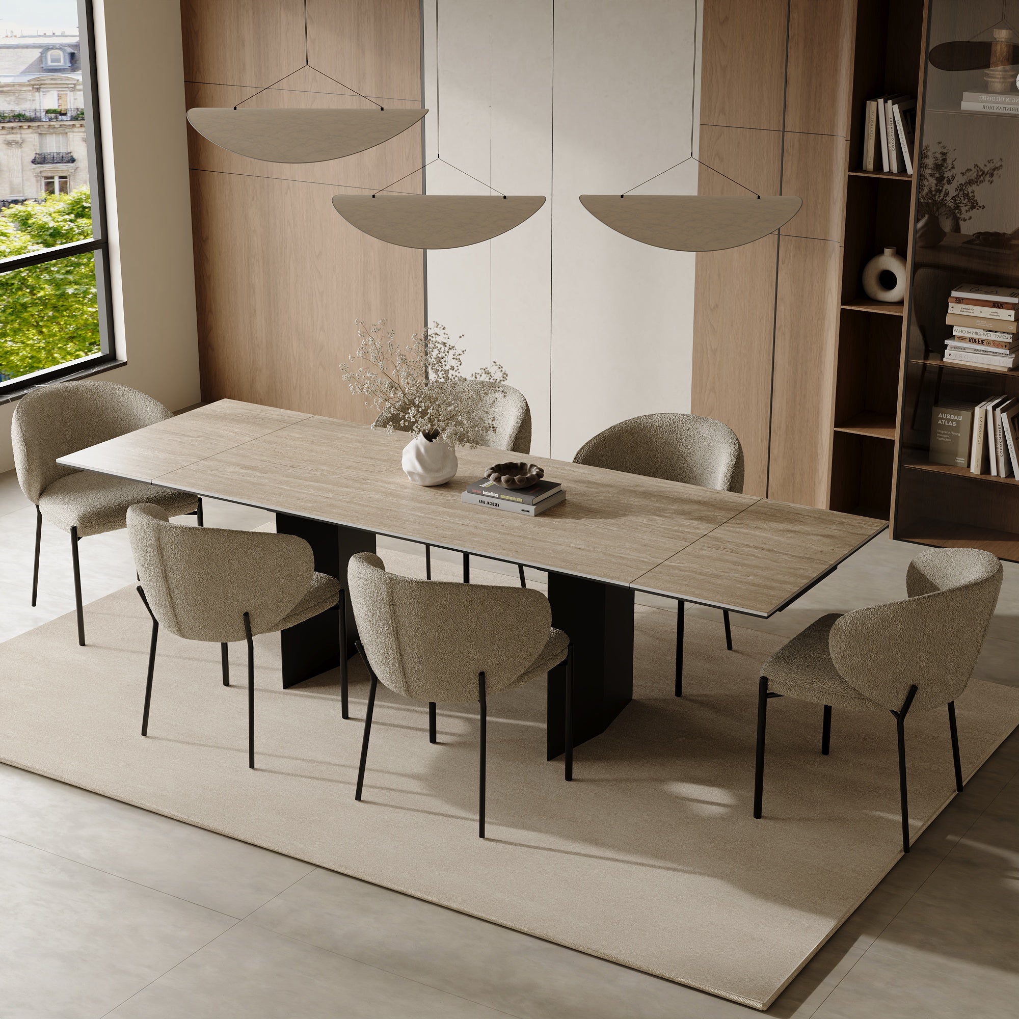 Sia Home Table Rose table à manger extensible