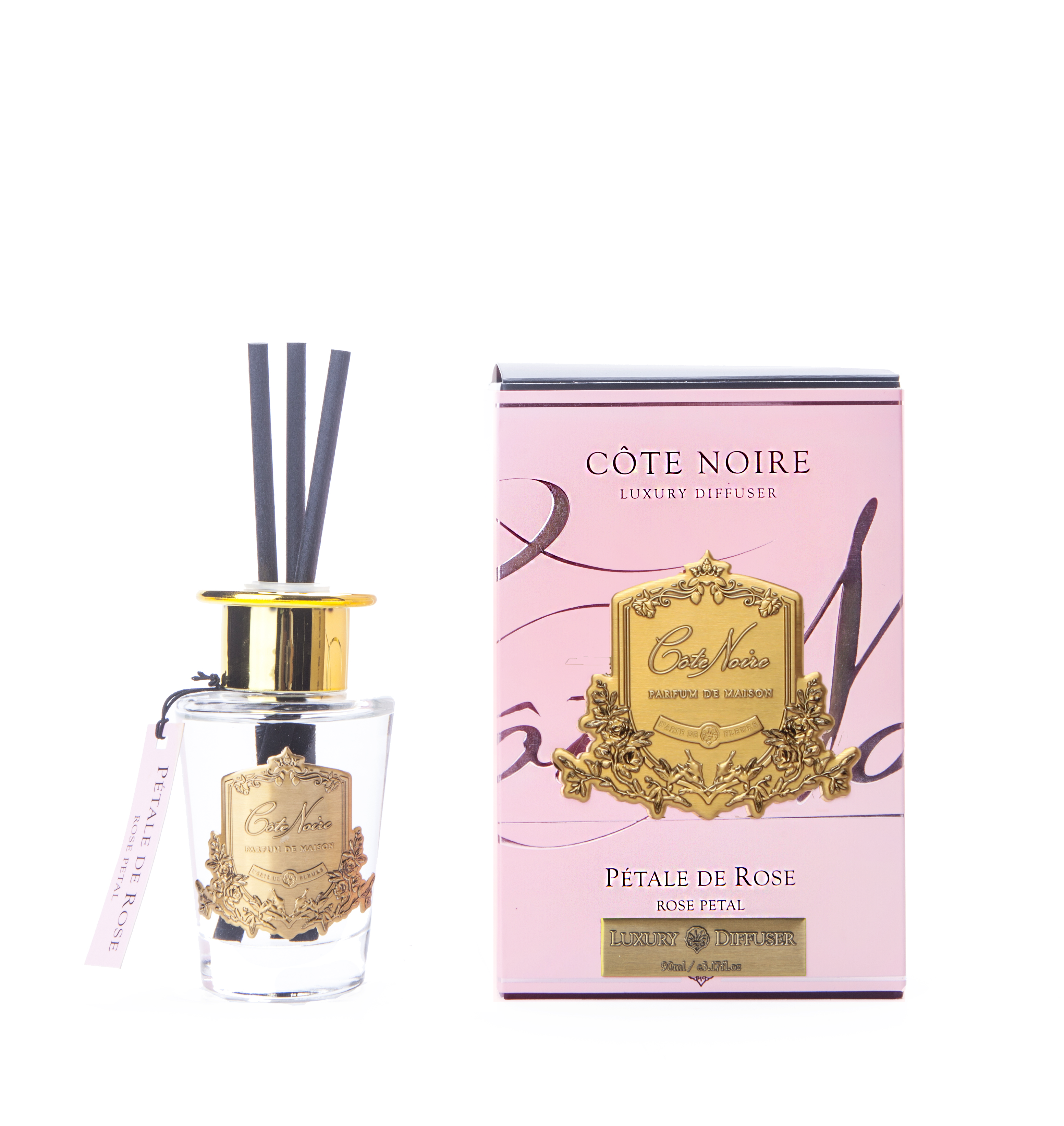 Côte Noire Diffusers diffuseur Rose Petal gold 90ml