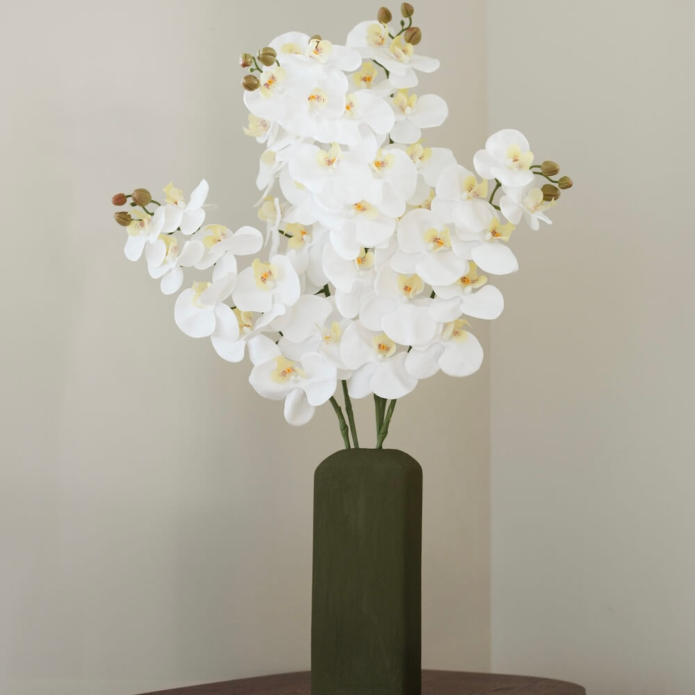 Flowrette Orchidée blanc fleur artificielle Real Touch x1