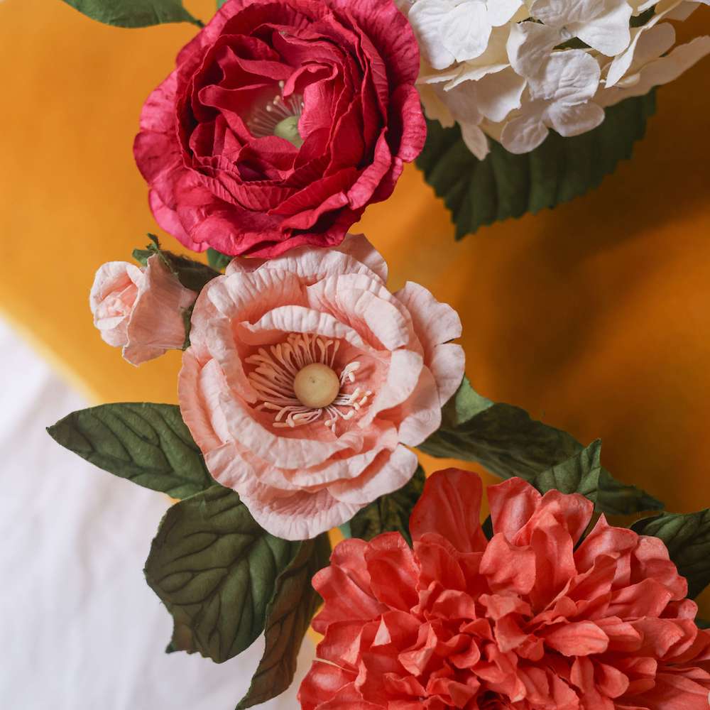 Flowrette Fleurs en papier Van Gogh couronne murale papier 45 cm