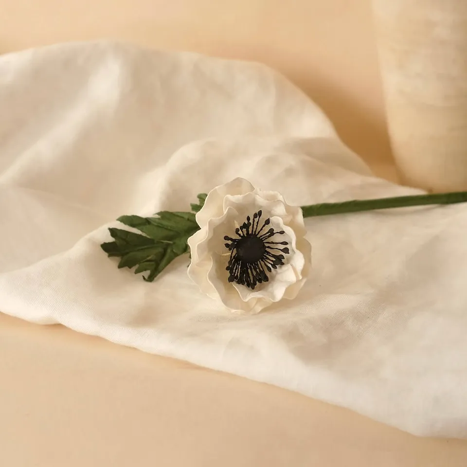 Flowrette Fleurs en papier Anémone fleur papier blanc x1