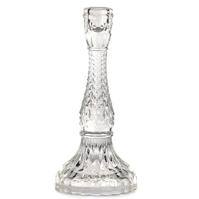 Feuillazur Rungis Bougeoir verre transparent 3x10cm