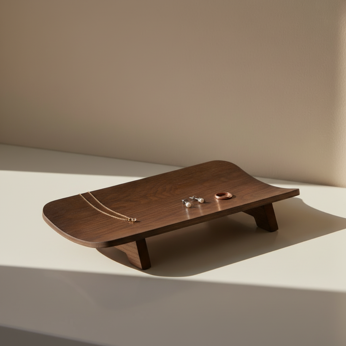 Sia Home Arlo Plateau décoratif sur pieds marron