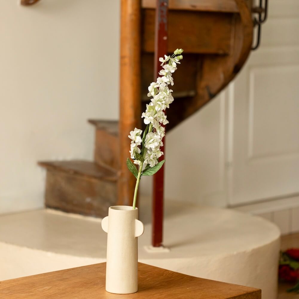 Flowrette Fleurs en Papier Delphinium Blanc Fleur Papier x1