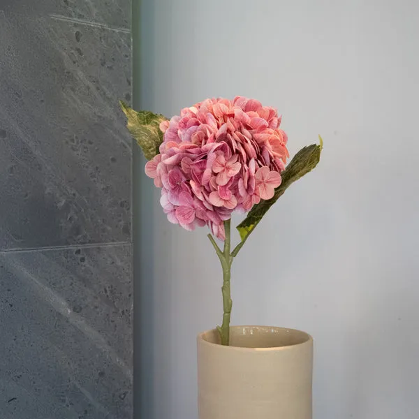 Flowrette Real Touch hortensia artificiel rose foncé tige