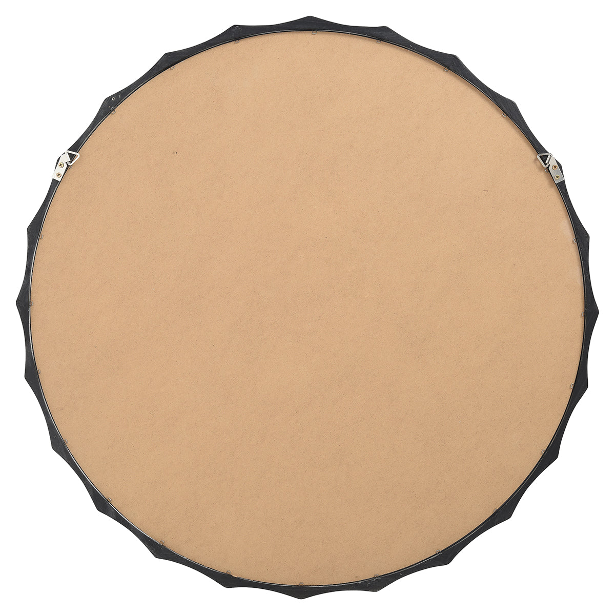 Sia Home Ondine miroir rond bois 76cm blanc