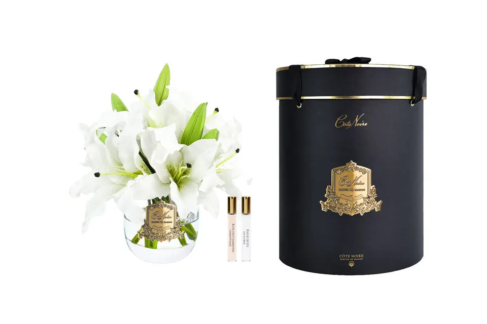 Côte Noire Perfumed Flowers LIL01 bouquet lys blanc