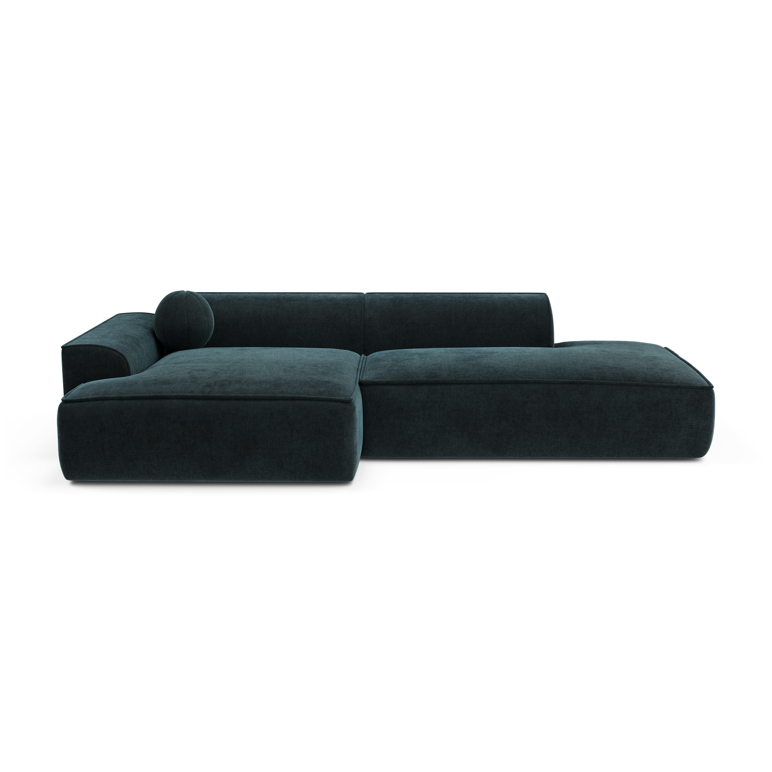 Sia Home Ania canapé angle gauche crème coussin boule
