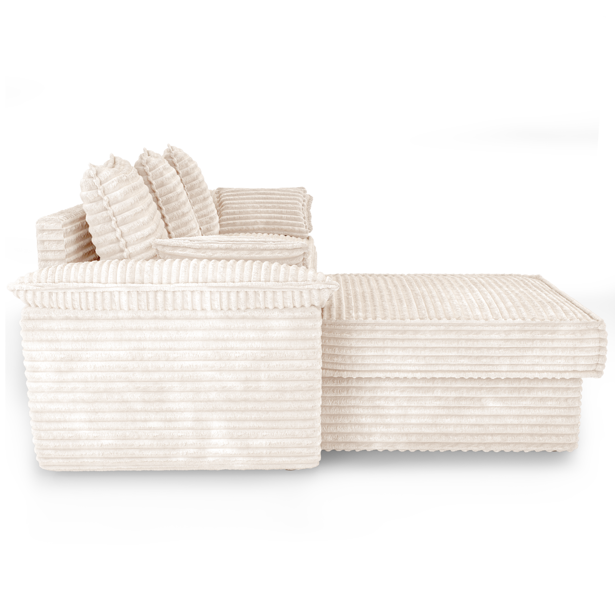 Sia Home Sasha canapé convertible angle gauche crème