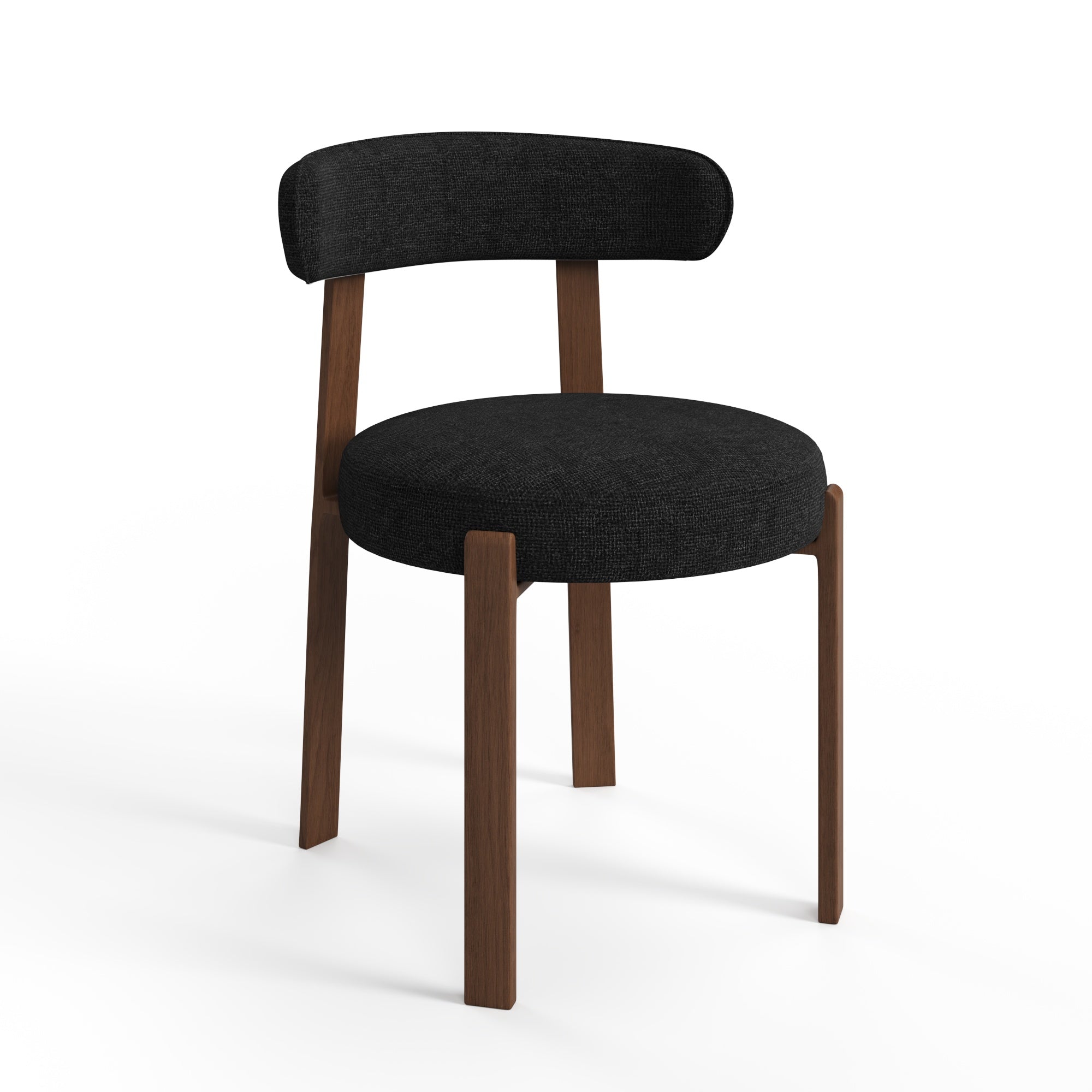 Sia Home Juna lot 2 chaises noires assise arrondie salle à manger