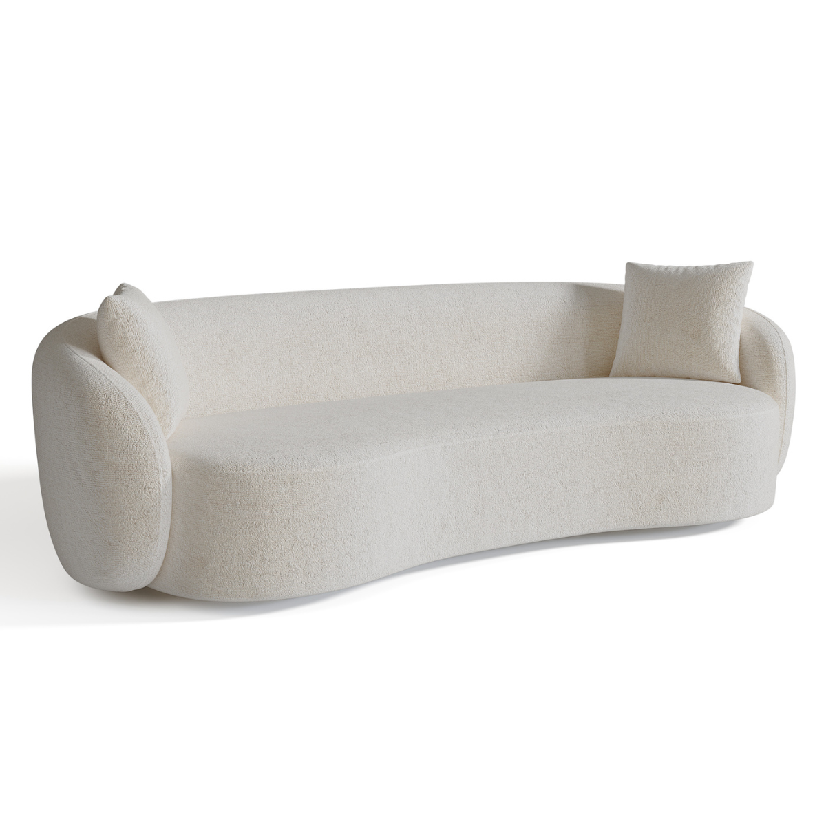 Sia Home Céline canapé droit crème courbes arrondies